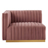 Unline Luxury Sectional Sofa in Suede