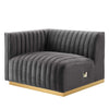 Unline Luxury Sectional Sofa in Suede