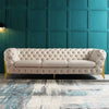 Beyone Luxury Chesterfield Sofa Set in Suede