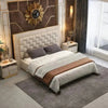 Crisp Luxury Upholstered Bed in Suede