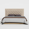 Crisp Luxury Upholstered Bed in Suede