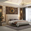 Crisp Luxury Upholstered Bed in Suede