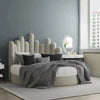 Bixby Premium Round Upholstered Bed in Suede