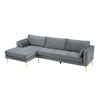 Monet Luxury Sectional Sofa in Suede