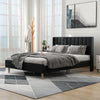 Extrey Premium Upholstered Bed Without Storage In Suede