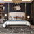 Luster Luxury Hydraulic Upholstered Bed in Suede