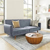 Hexa Luxury Mid-Century Sofa In Suede