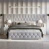 Nexon Luxury Upholstered Bed With Side Tables in Suede