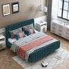 Unline Luxury Upholstered Bed Without Storage In Suede