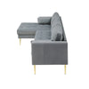 Monet Luxury Sectional Sofa in Suede