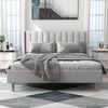 Extrey Premium Upholstered Bed Without Storage In Suede