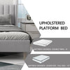 Extrey Premium Upholstered Bed Without Storage In Suede