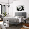 Seraphic Luxury Upholstered Bed Without Storage In Suede