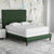 Bosco Quilt Luxury Upholstered Bed Without Storage In Suede